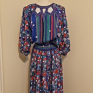 Polyester Georgetown pleated dress